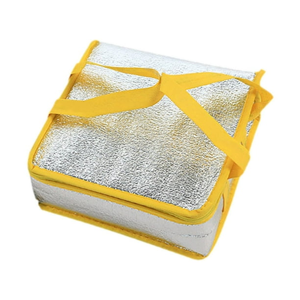 Bolso de entrega de pizza transportista de pizza con aislamiento con bolsa de entrega de alimentos bolsa de comestibles bolsas de comida para comidas Amarillo 30x30x10cm
