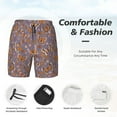 thumbnail image 3 of Haiem Daisies Flowers Mens Swim Trunks with Compression Liner 2 in 1 Swimming Shorts Stretch Swimwear Quick Dry,Board Shorts-Small, 3 of 9