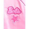 thumbnail image 2 of Barbie Girls' Graphic Patch Varsity Sateen Jacket with Long Sleeves, Sizes 4-12, 2 of 4