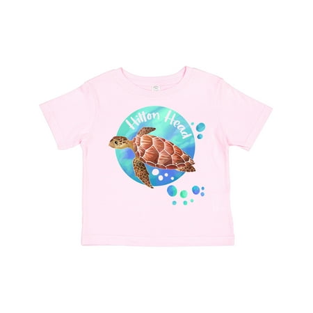 

Inktastic Hilton Head Sea Turtle and Bubbles Gift Toddler Boy or Toddler Girl T-Shirt