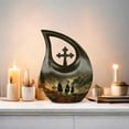 thumbnail image 6 of MUKTIVE Cowboy Burial Urns for Human Ashes Adult Mother & Father, Combo Sets Decorative Urn for Adult Husband & Wife, Cremation Black Urns for Human Ashes Men &(1 Large 10 ", 4 Keepsake 3 "), 6 of 7
