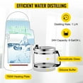 thumbnail image 3 of SIHAO 1 Gallon/4 L Water Distiller Machine, 750W Countertop Pure Distilled Water Maker Machine with w/BPA Free Plastic Container for Home Kitchen, 3 of 12