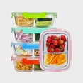 thumbnail image 1 of TechGen Airtight Borosilicate Glass Meal Prep Containers with Snap-Lock Lids, Portion Control Bento Boxes, Microwave Oven Freezer & Dishwasher Safe, 2 or 3 Compartments, 10-Piece Set, 1 of 6