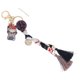 thumbnail image 1 of Japanese Style Handmade Embroidered Cat Key Chain Multi Color Pendant 1 Pc, 1 of 3