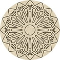 thumbnail image 1 of Ahgly Company Machine Washable Indoor Round Transitional Moccasin Beige Area Rugs, 8' Round, 1 of 7