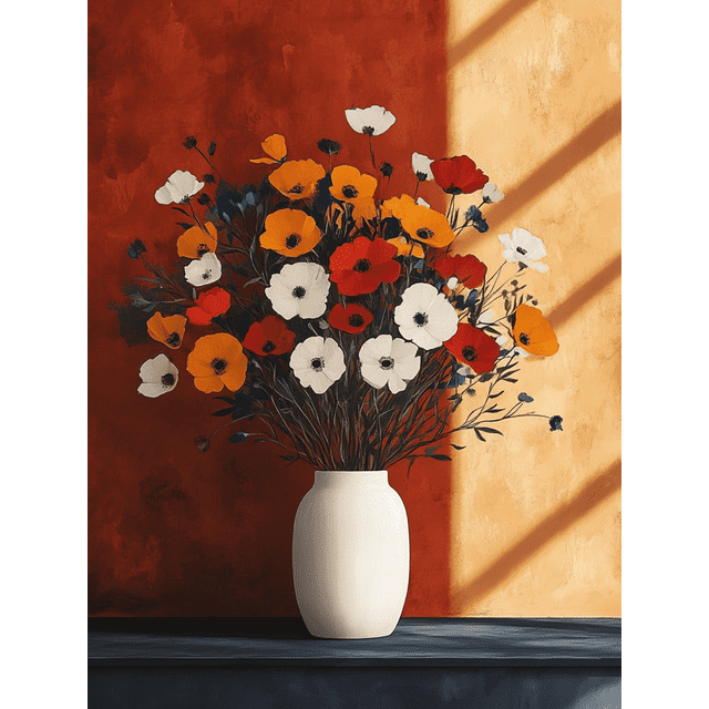 Qisvanset Framed Canvas Wall Art 12x16 Inch Matisse Abstract Flower Market Bible Verse Art