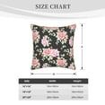 thumbnail image 4 of Haiem Rose Flowers Print Velvet Soft Solid Decorative Square Throw Pillow Covers Set with Elegant Piping Christmas Cushion Case for Sofa Bedroom Car-16"x16", 4 of 8