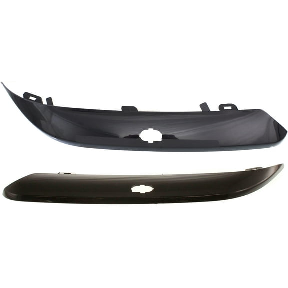 For 2005-2010 Chrysler 300 Bumper Trim Front Black Plastic SET PAIR