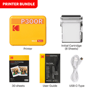 KODAK Mini 3 Retro Instant Portable Photo Printer (3x3 inches) + 38 Sheets Bundle, Black