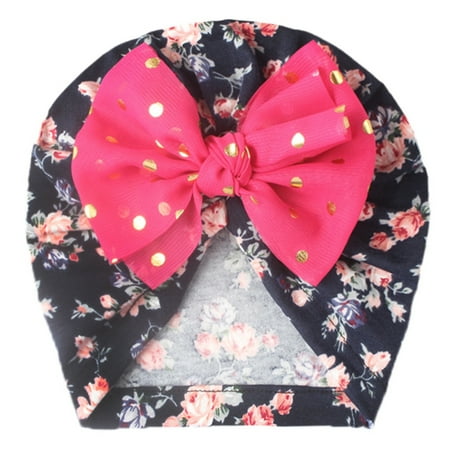 

ãTOTOãBaby Hats Caps Toddler Baby Boys Girls Cap Beanie Floral Bowknot Elastics Turban Hat