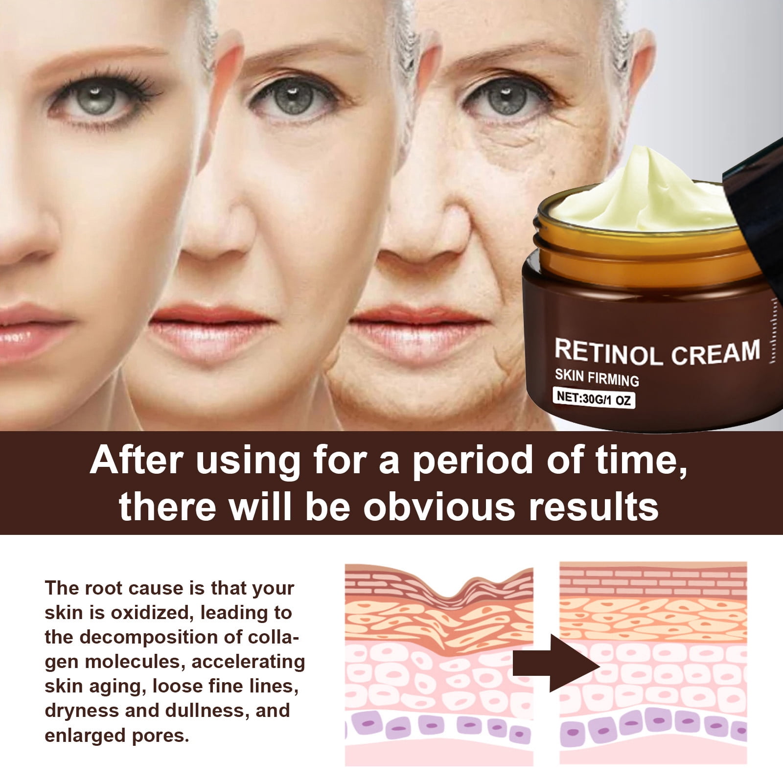 Alvantor Retinol Face Cream for Women, 1oz - Anti-Aging Facial Skin Care Moisturizer
