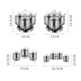 thumbnail image 3 of Pots à Épices en Acier Inoxydable avec Support de Rangement Rotatif Couvercle Cuillère 3 Pcs, 3 of 4