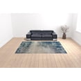 thumbnail image 2 of HomeRoots 532381 9 x 12 ft. Abstract Power Loom Rectangle Area Rug, Blue & Gray, 2 of 5