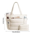 thumbnail image 3 of Klonfd Fashionable Quilted Tote With Multiple Compartments Short Distance Travel Luggage, 3 of 5