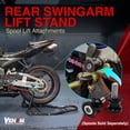 thumbnail image 3 of Venom Sport Bike Motorcycle Stand Lift, Rear Wheel Swingarm Spool Stand, 850lbs Capacity Universal Paddock Lift Jack Stand, U Adapter, Compatible With Most Yamaha Honda Kawasaki Suzuki BMW Motorcycles, 3 of 9