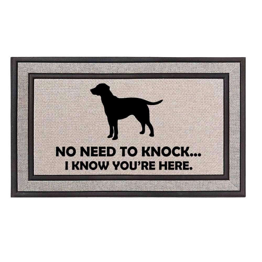 Outdoor Indoor Doormat 18" x 30" Gray / Beige / Black Rubber Backed
