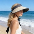 thumbnail image 6 of Wide Brim Straw Hat for Women Men with Neck Flap, Breathable Lightweight Outdoor UV Protection Cap for Beach Fishing Summer Travel, 6 of 6