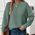 thumbnail image 2 of Turilly Women Casual Solid Knitting Tops Loosing Long Sleeve Round Neck Sweaters Blouse, 2 of 6