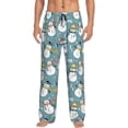 thumbnail image 1 of Balery Snowflake Scarf Snowman Pantalones de pijama para hombre, pijama ultraligero, pantalón de descanso-XX-Large, 1 of 6