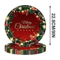thumbnail image 3 of WEGFTDUOP 32pcs Banquet Red Green Christmas Year Theme Party Tableware Set Disposable Decorative Tableware Paper Set, 3 of 6