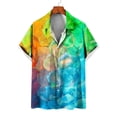 thumbnail image 4 of EQWLJWE Work Shirts for Men Novelty 3D Non-positioning Printed Short Sleeve Button Down Valentine/New Year Beach Party Casual Shirts for Trip, 4 of 5