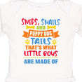 thumbnail image 4 of Inktastic Snips Snails and Puppy Dog Tails That's What Little Boys Boys Long Sleeve Baby Bodysuit, 4 of 5