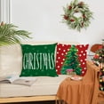 thumbnail image 3 of Set of 4 Christmas Pillow Covers 18x18 Inch Merry Christmas Pillow Cases Velvet Christmas Throw Pillow Covers Red Green Xmas Holiday Outdoor Couch Sofa Cushion Covers for Christmas Decorations(18), 3 of 6