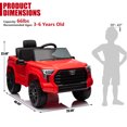 thumbnail image 6 of iYofe Red 12V Toyota Tundra Powered Ride On Cars with Remote Control, Ride On Toys for Kids Boys Girls, 4 Wheels Ride on Trucks with Bluetooth, Music, USB, Electric Cars for Kids 3-6 Years Old Gifts, 6 of 9