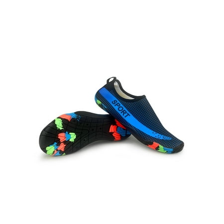 

Kesitin Unisex Water Shoes Quick Dry Barefoot Slip On Beach Shoe Anti-Slip Lightweight Aqua Socks Exercise Color Block Flats Blue Starry 6