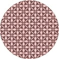 thumbnail image 1 of Ahgly Company Machine Washable Indoor Round Transitional Brown Red Area Rugs, 4' Round, 1 of 7