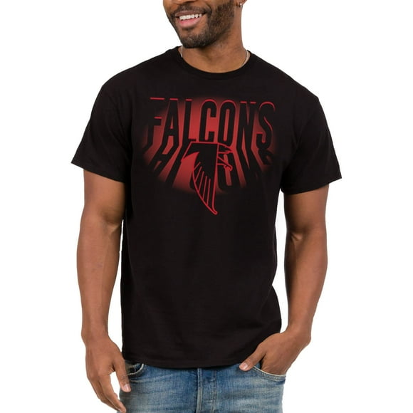 Junk Food Clothing x NFL - Atlanta Falcons - Projecteur d'Équipe - T-Shirt Unisexe à Manches Courtes pour Partisans pour Hommes et Femmes - Taille Grand Noir