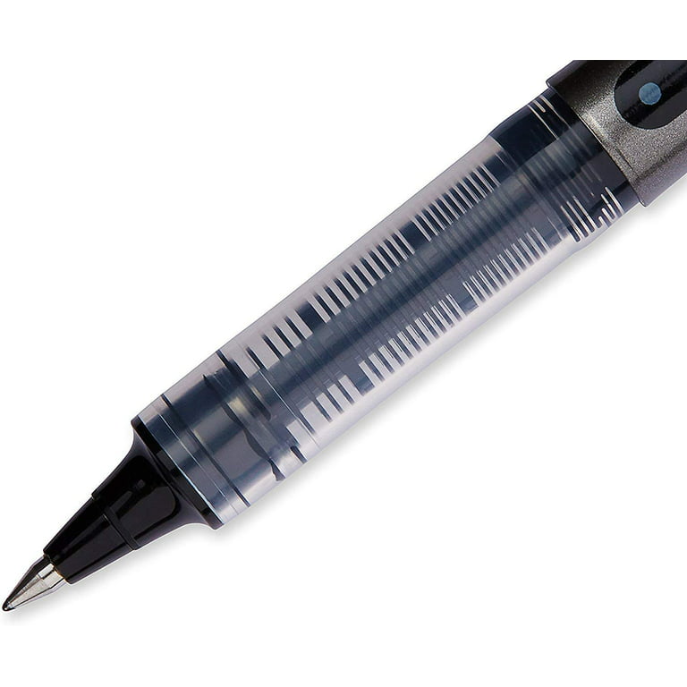  Uniball Vision Rollerball Pens, Black Pens Pack of 12