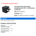 thumbnail image 2 of Instrument Panel Cluster Relay - Compatible with 1990 - 1996 Chevy Lumina APV 1991 1992 1993 1994 1995, 2 of 2