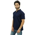 thumbnail image 3 of Atasi Casual Half Sleeves Men's Cotton Mandarin Collar Shirt Tunic-XXX-Large, 3 of 9