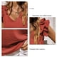 thumbnail image 5 of Camiseta sin mangas con hombros descubiertos y cuello en V para mujer, chaleco sin mangas de verano de color puro para uso diario, 5 of 6