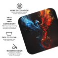 thumbnail image 3 of Lsque Red And Blue Fire Bird Pattern 4" Drink Coasters Set of 4, PVC Leather Absorbent Coasters, Table Coaster Set Decorative Coffee Cup Coasters Housewarming Gift -Square, 3 of 6