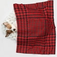 thumbnail image 6 of Rocae Red Black Houndstooth for Pet Blanket Dog Blanket Cat Blanket Soft Sleep for Small Medium Pet-Medium, 6 of 8