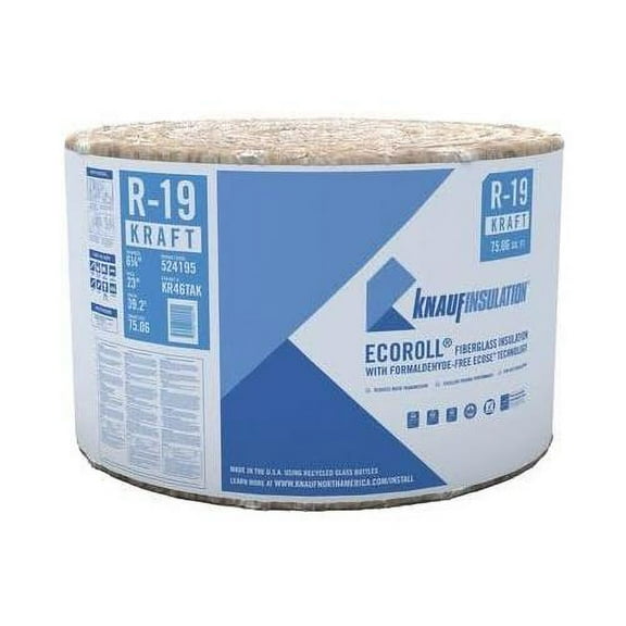 Knauf Insulation Ecoroll Fiberglass R-19 Insulation Roll 1/4" X 23" X 39.2'