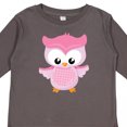thumbnail image 4 of Inktastic Cute Pink Spring Owl Girls Long Sleeve Toddler T-Shirt, 4 of 5