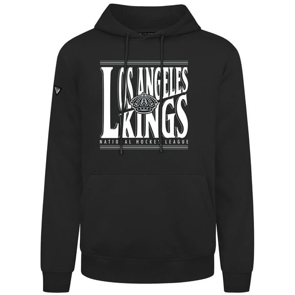 Men's Levelwear  Black Los Angeles Kings Podium Powerhouse Pullover Hoodie