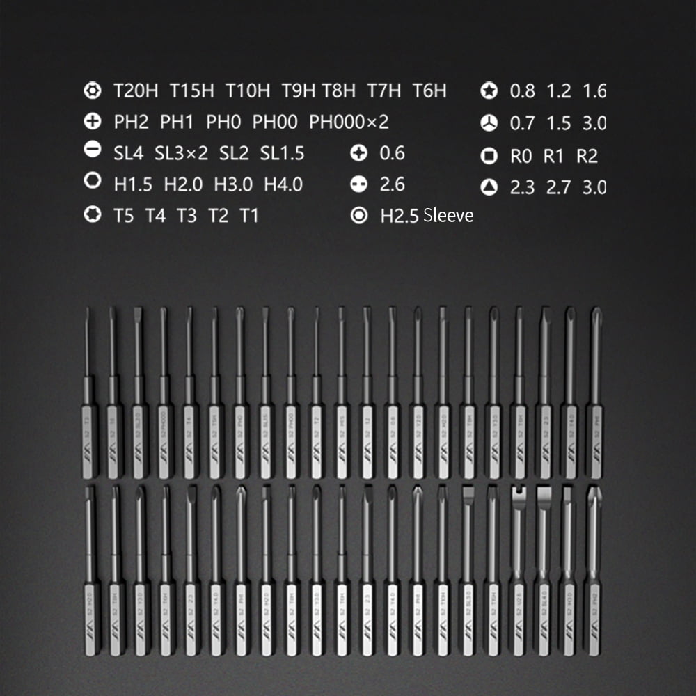 TOPTENG Precision Screwdriver Set 60-Pieces Hobby and Repair Set DIY PC Phone Hardware Electronic Devices Repair Watch Portable Compact 4mm Bits Slim Rotating Screwdriver Tweezers