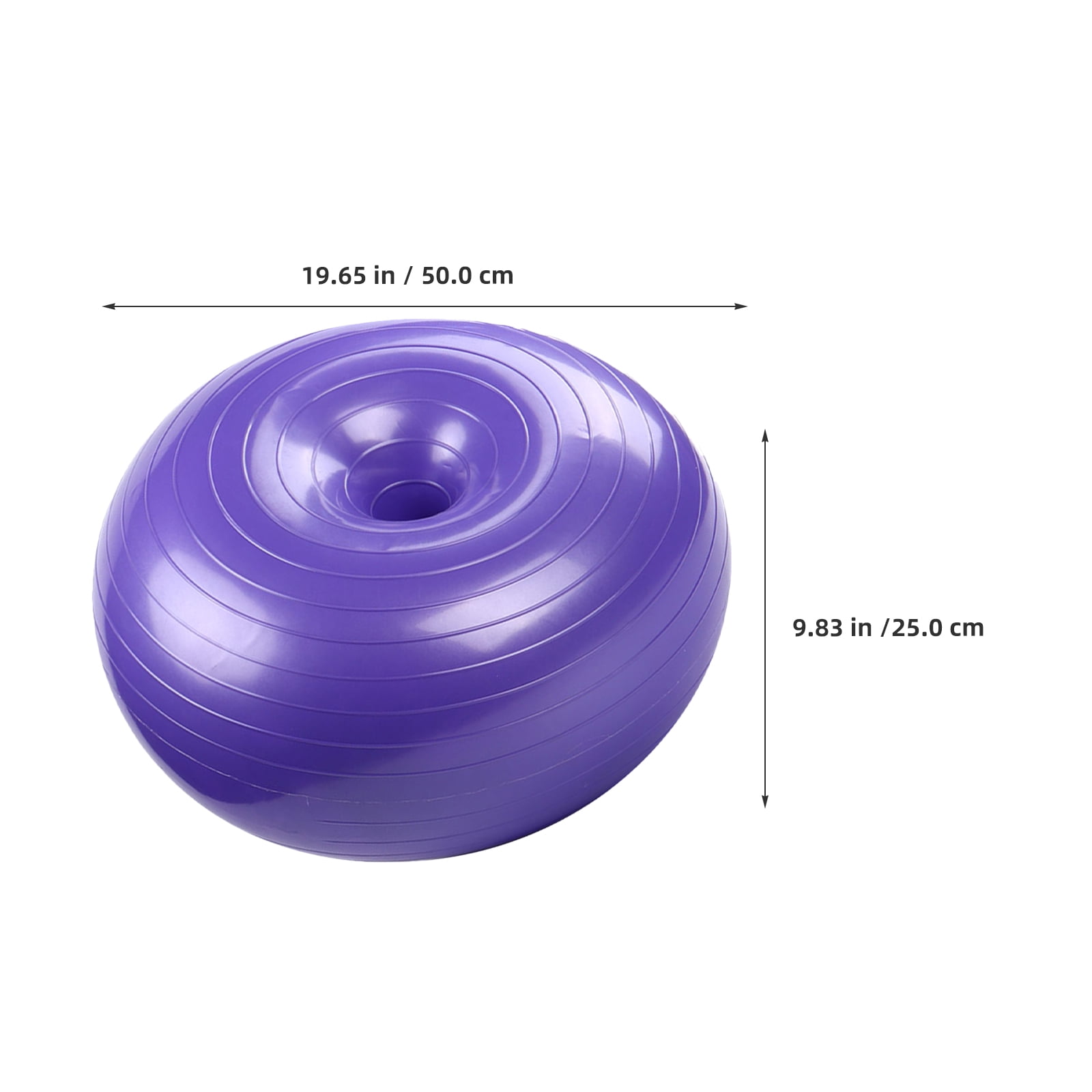 CTIRCHIU Yoga Equipment Exercise Ball Purple PVC Balance Training for Advanced Users 1Pack