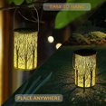 thumbnail image 3 of Mistaha Solar energy creative atmosphere retro iron hollowed out wind lamp Trunk bronze, 3 of 7