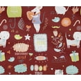 thumbnail image 4 of oneOone Cotton Flex Dark Red Fabric Floral|Rat & Cat Cartoon Sewing Fabric By The Yard Printed Diy Clothing Sewing Supplies 40 Inch Wide, 4 of 4