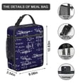 thumbnail image 2 of Biology Themed Insulated Lunch Bag – Scientific Formula & Lab Icon Print Bento Tote, Durable Waterproof Cooler for Students, Teachers, and Scientific Exploration Fans, 2 of 5