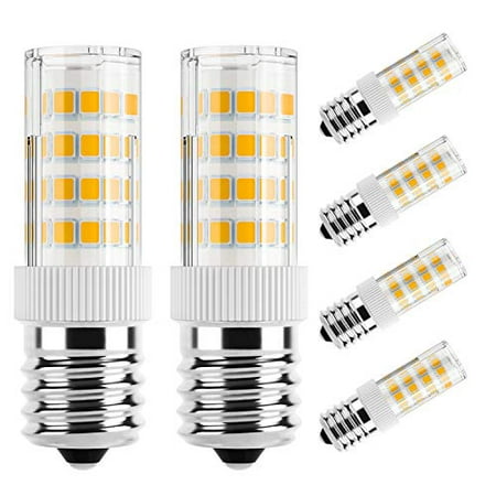 

DiCUNO E17 LED Bulb Appliance Bulbs Microwave Oven Stovetop Light 4W 400lm Warm White 3000K Non-dimmable 40w Equivalent Replacement for Incandescent Bulb 6-Pack