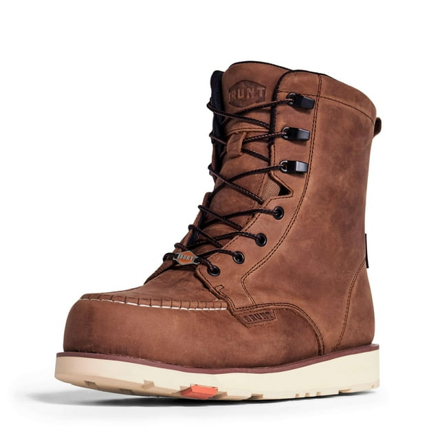 Bota de trabajo BRUNT Marin Soft Toe impermeable para hombre, color marrón 12US