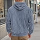 thumbnail image 2 of Blusa de manga larga con capucha para hombre, jersey de color liso, forro polar, bolsillo con cordón, sudadera de manga larga con capucha, blusa de poliéster para hombre, 2 of 7