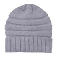 thumbnail image 3 of Riforla Women's Winter Knit Casual Thick Soft Fashion Warm Thick Hat Unisex Bomber Hats Grey, 3 of 3