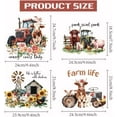 thumbnail image 2 of 4Pcs Farm Animals Heat Transfer Stickers Pastoral Animal Life Iron on Transfers Iron on Patches Stickers Washable Heat Transfer Paper, 2 of 9